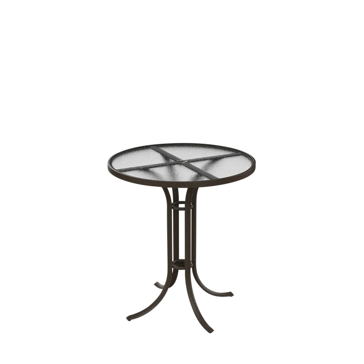 Acrylic 36" Round Umbrella Bar Table