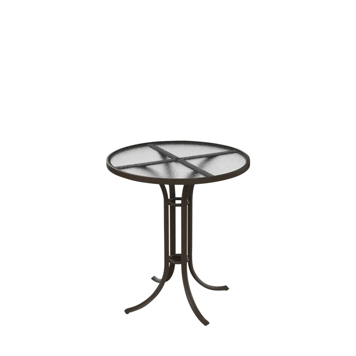 Acrylic 36" Round Umbrella Bar Table