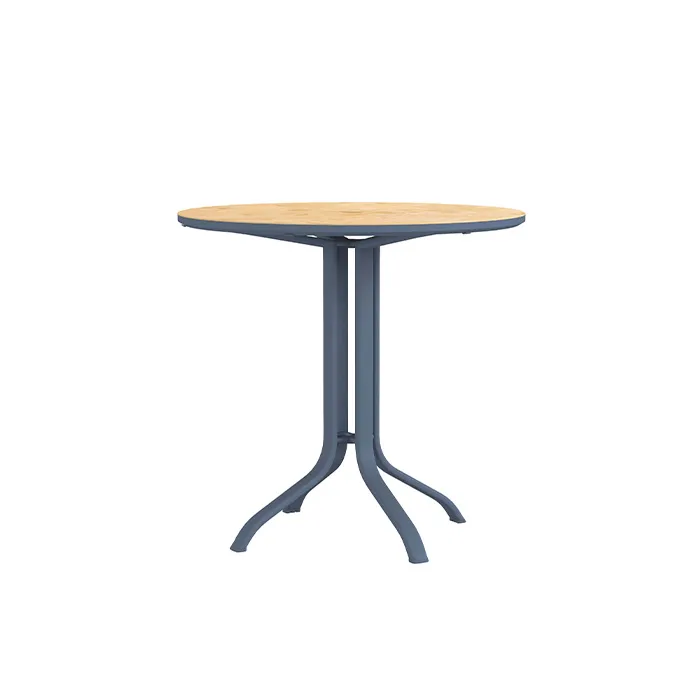 Horizons Forma Table, KD Pedestal Bar Umbrella Table, 42" Round