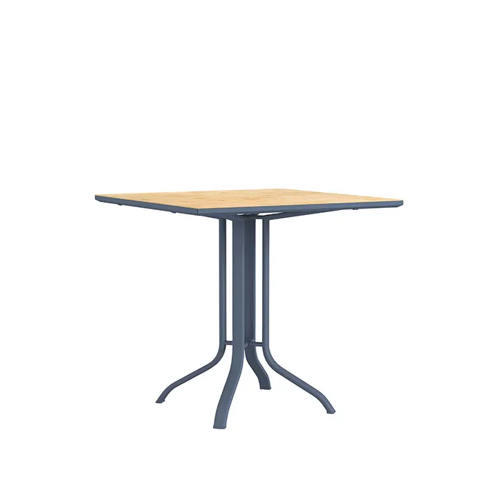 Horizons Forma Table, KD Pedestal Dining Umbrella Table, 42" Square