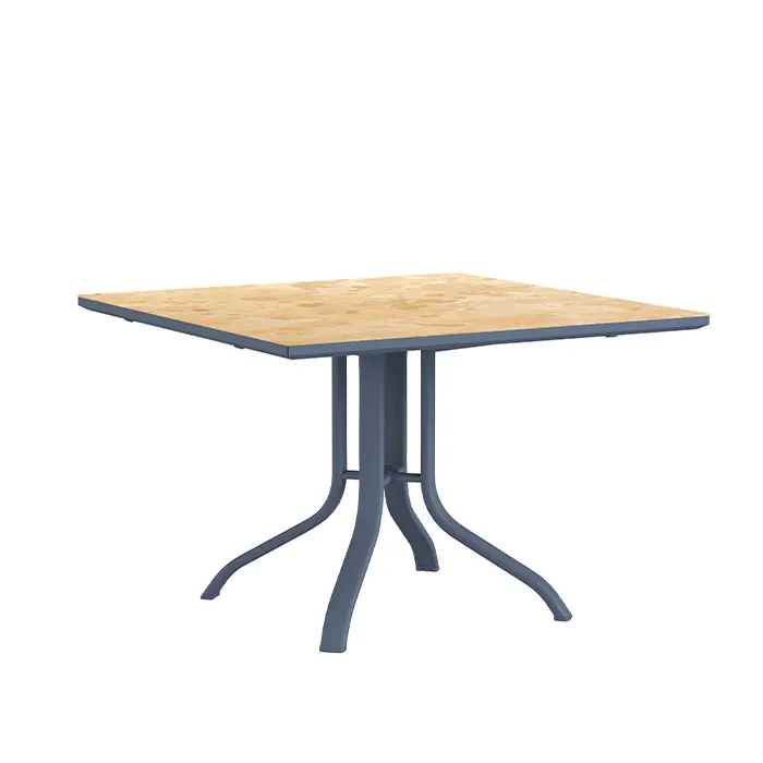 Horizons Forma Table, KD Pedestal Bar Umbrella Table, 42" Square