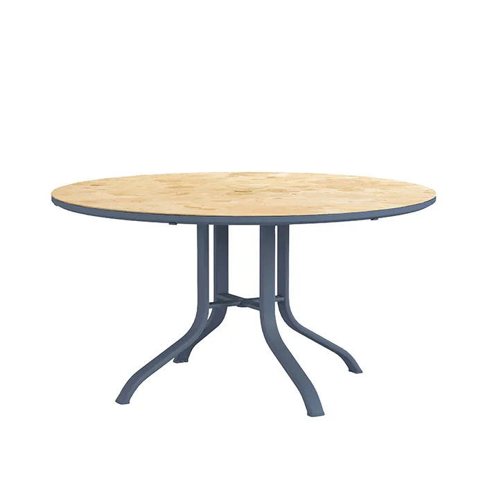 Horizons Forma Table, KD Pedestal Dining Umbrella Table, 54" Round