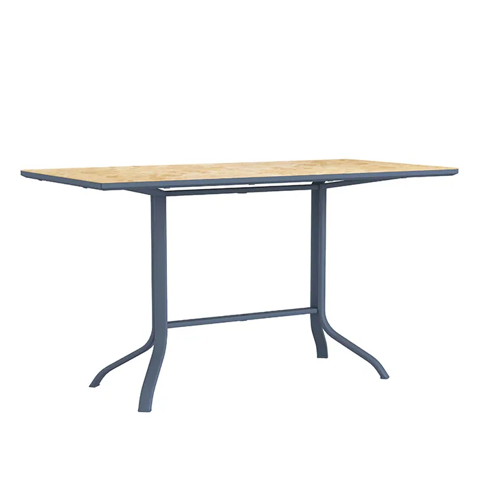Horizons Forma Table, KD Pedestal Bar Umbrella Table, 72" x 36" Rectangular