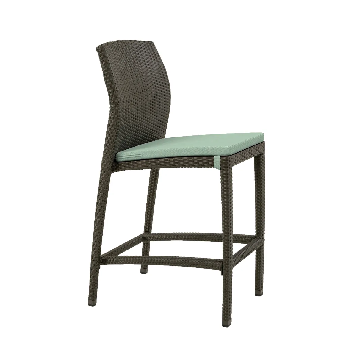 Evo Woven Armless Bar Stool with Seat Pad