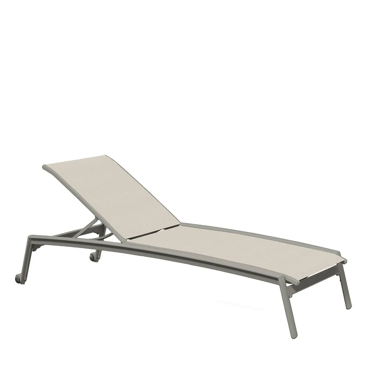 Elance Relaxed Sling Chaise Lounge with Wheels
