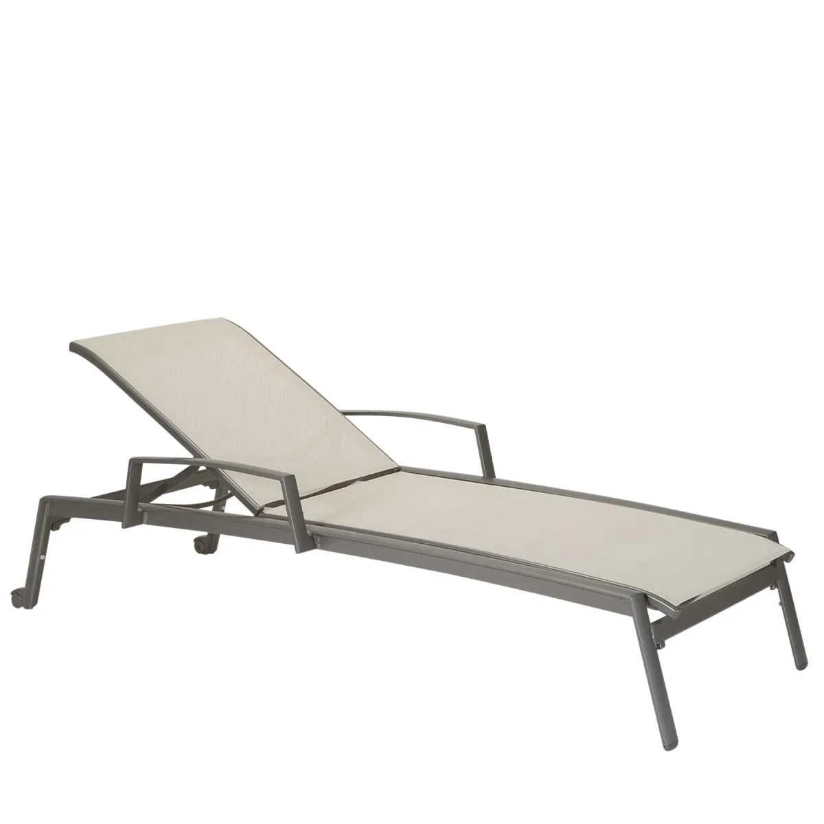 Elance Relaxed Chaise Lounge with Arms & Wheels