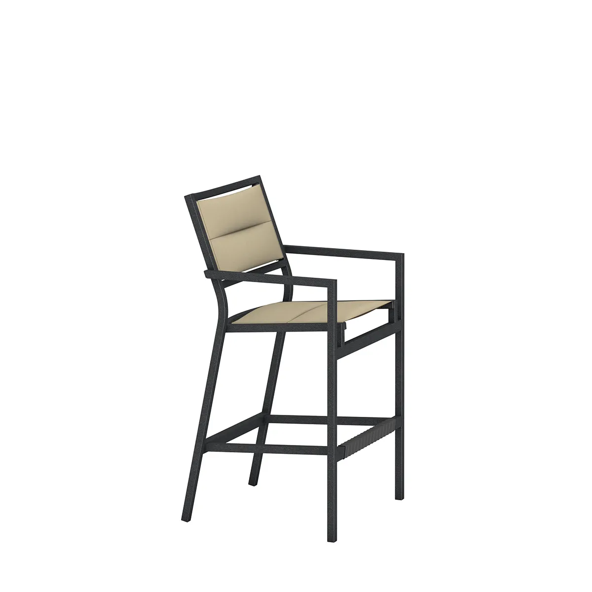 Cabana Club Padded Sling Stationary Bar Stool