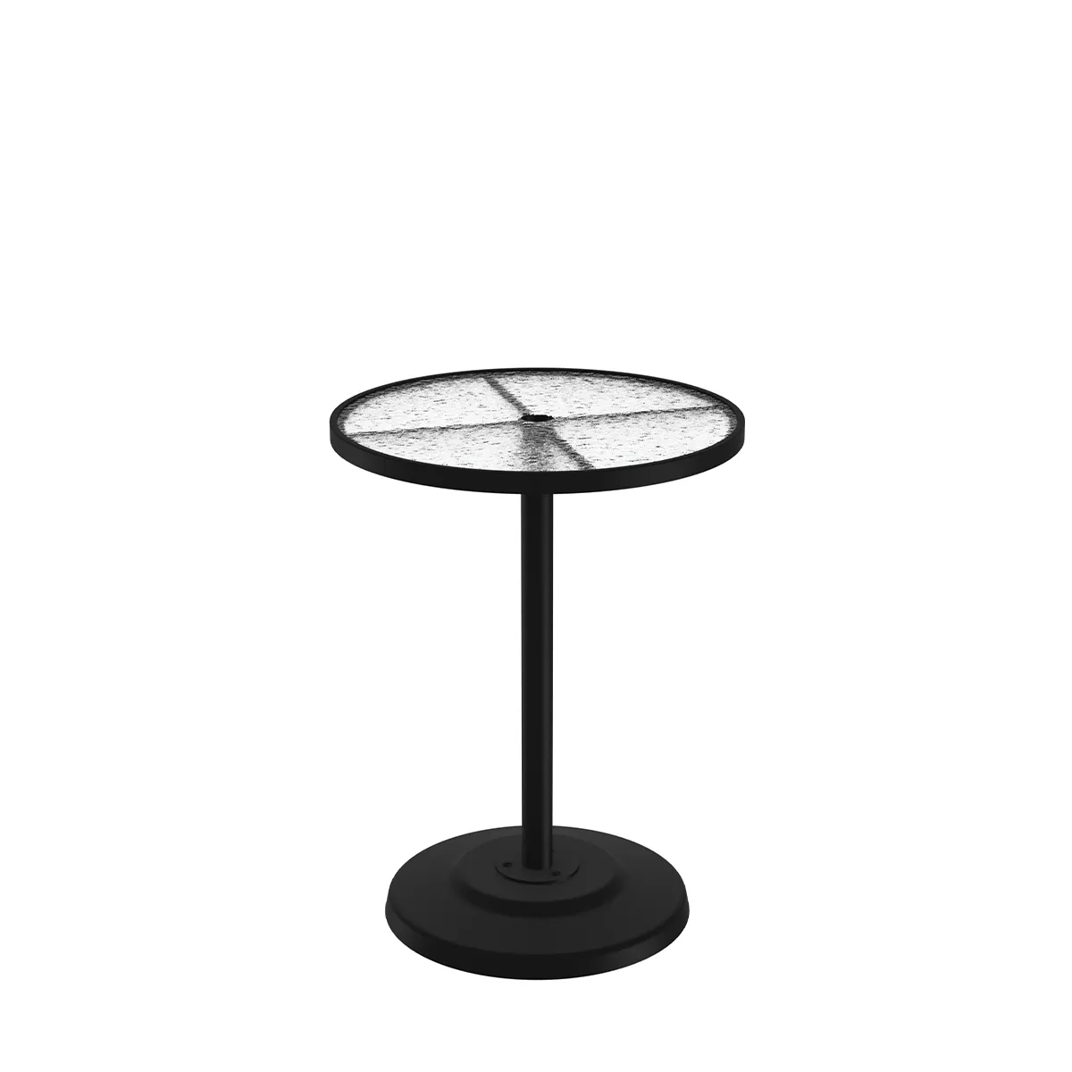Acrylic 30" Round KD Pedestal Bar Umbrella Table
