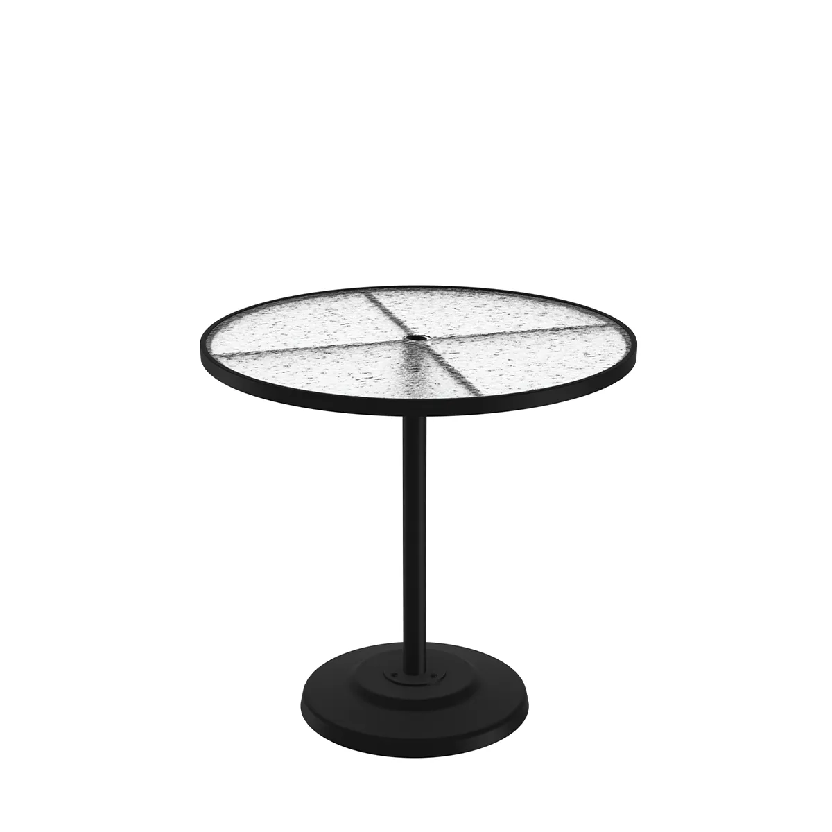 Acrylic 42" Round KD Pedestal Bar Umbrella Table