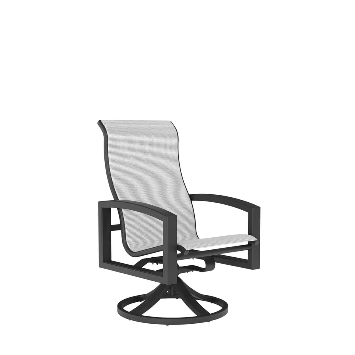 Lakeside Sling Swivel Rocker with high back