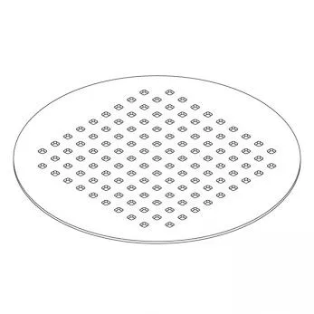 20" Round Patterned Aluminum Top, Boulevard