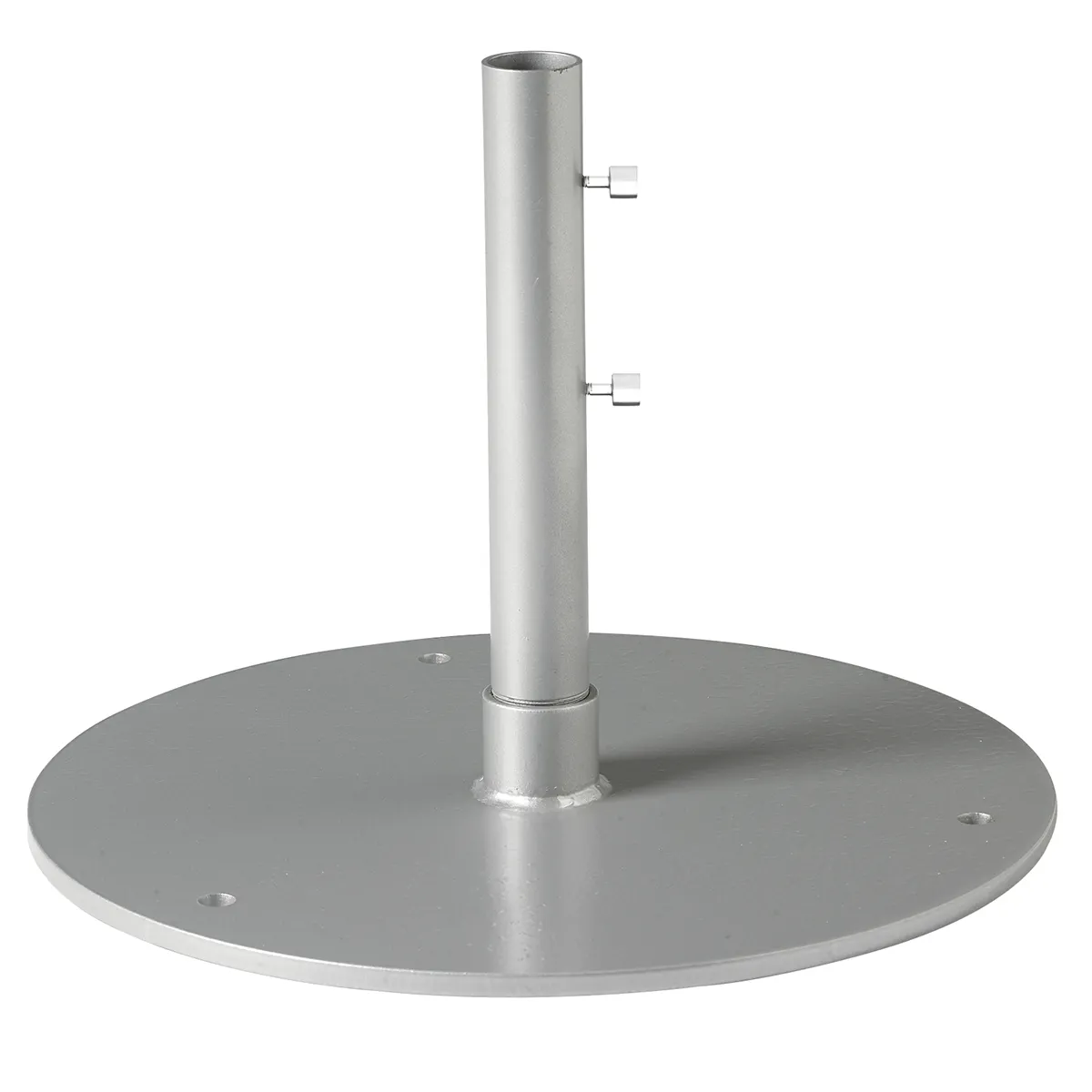 Steel Plate Base, 24" Round, 1.5" Pole, Free Standing