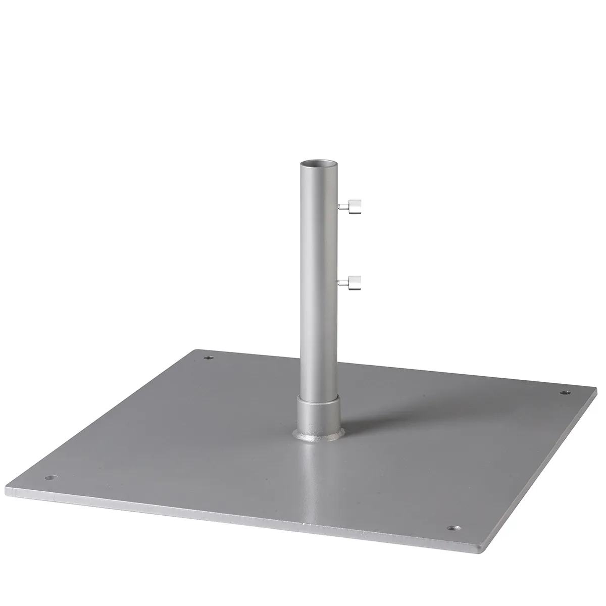 Steel Plate Base, 24" Square, 1.5" Pole, Free Standing