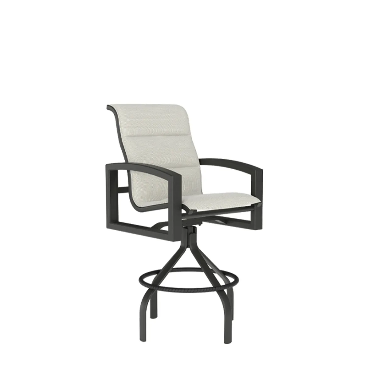 Lakeside Padded Sling Swivel Bar Stool