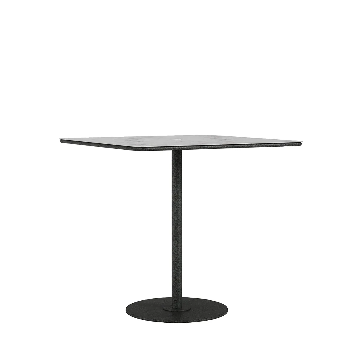 Axis 42" Square Forma Top KD Pedestal Bar Umbrella Table