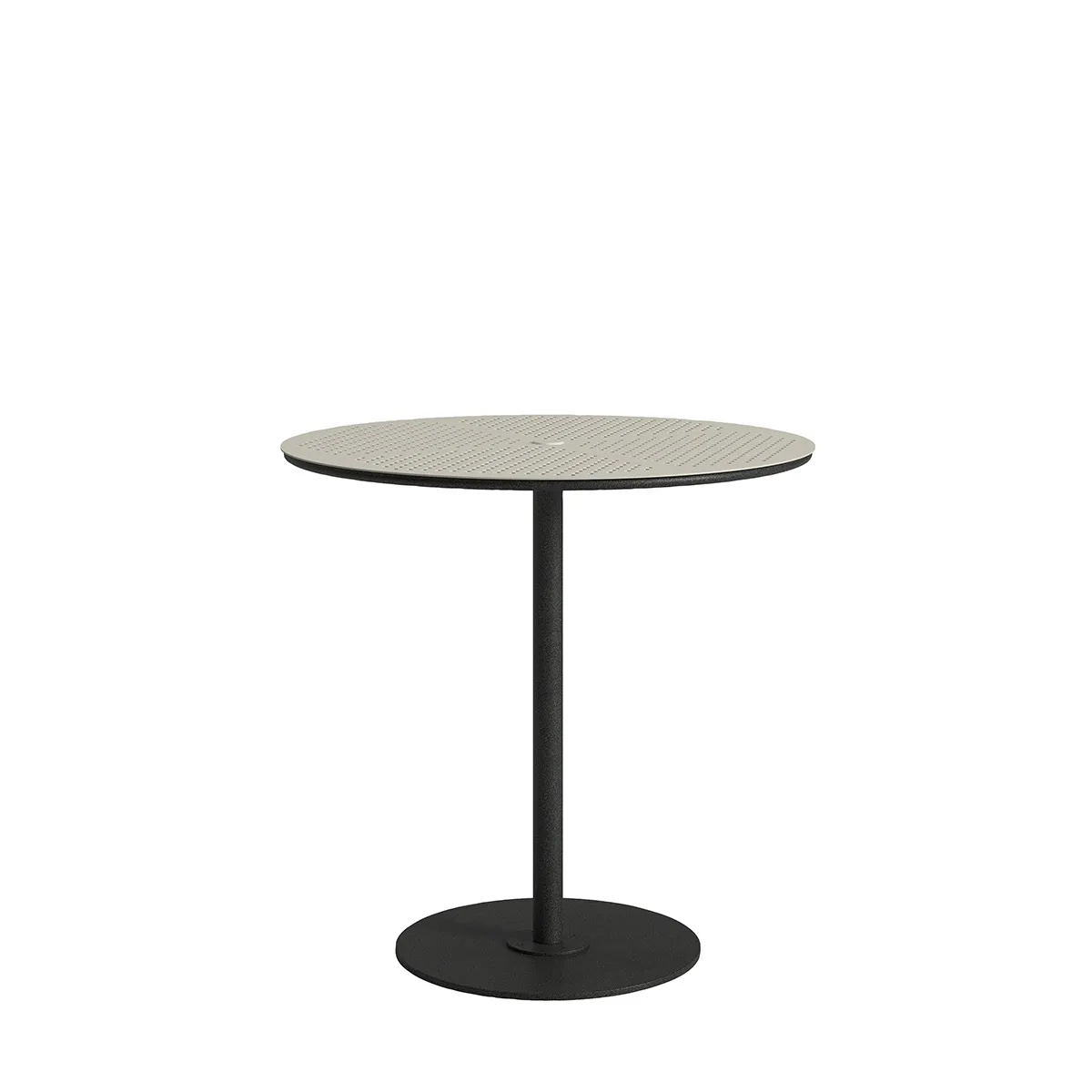 Axis 42" Round Hexis Pattern Top KD Pedestal Bar Umbrella Table
