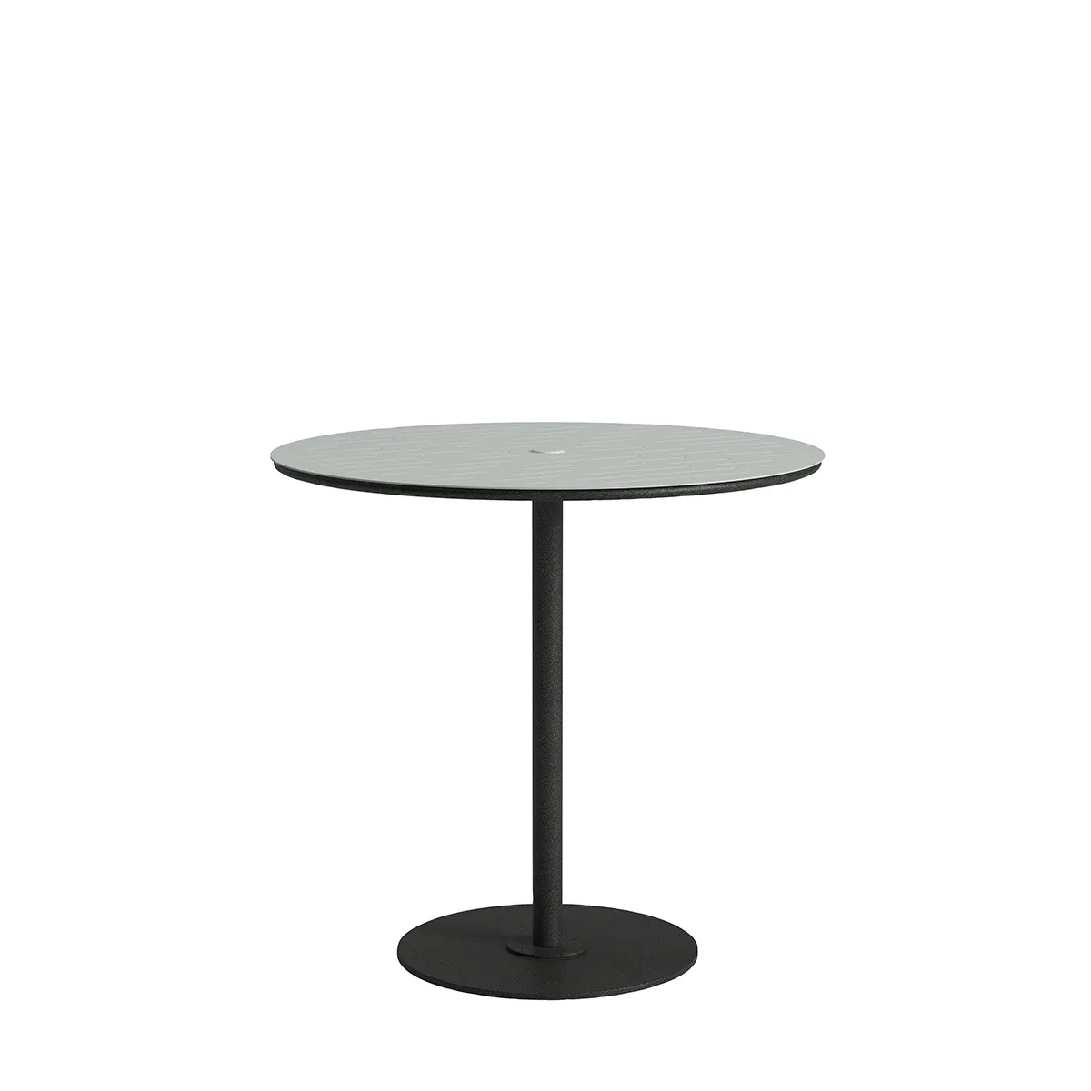 Axis 42" Round Raya Pattern Top KD Pedestal Bar Umbrella Table