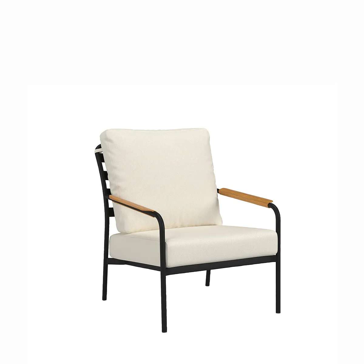 Cove Slat Back Cushion Lounge Chair