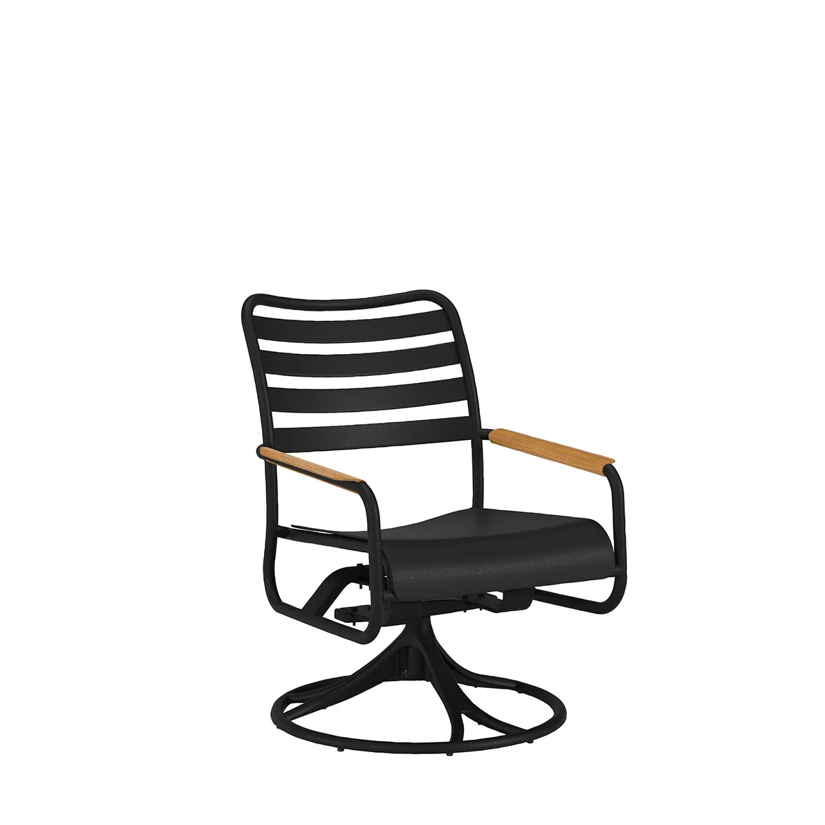 Cove Slat Back Swivel Rocker