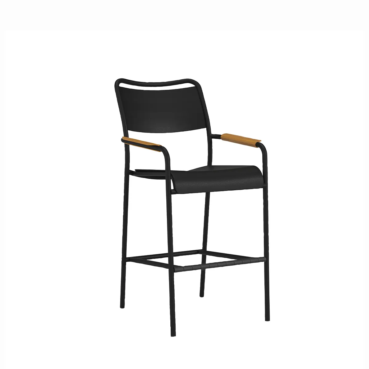 Cove Solid Back Stationary Bar Stool