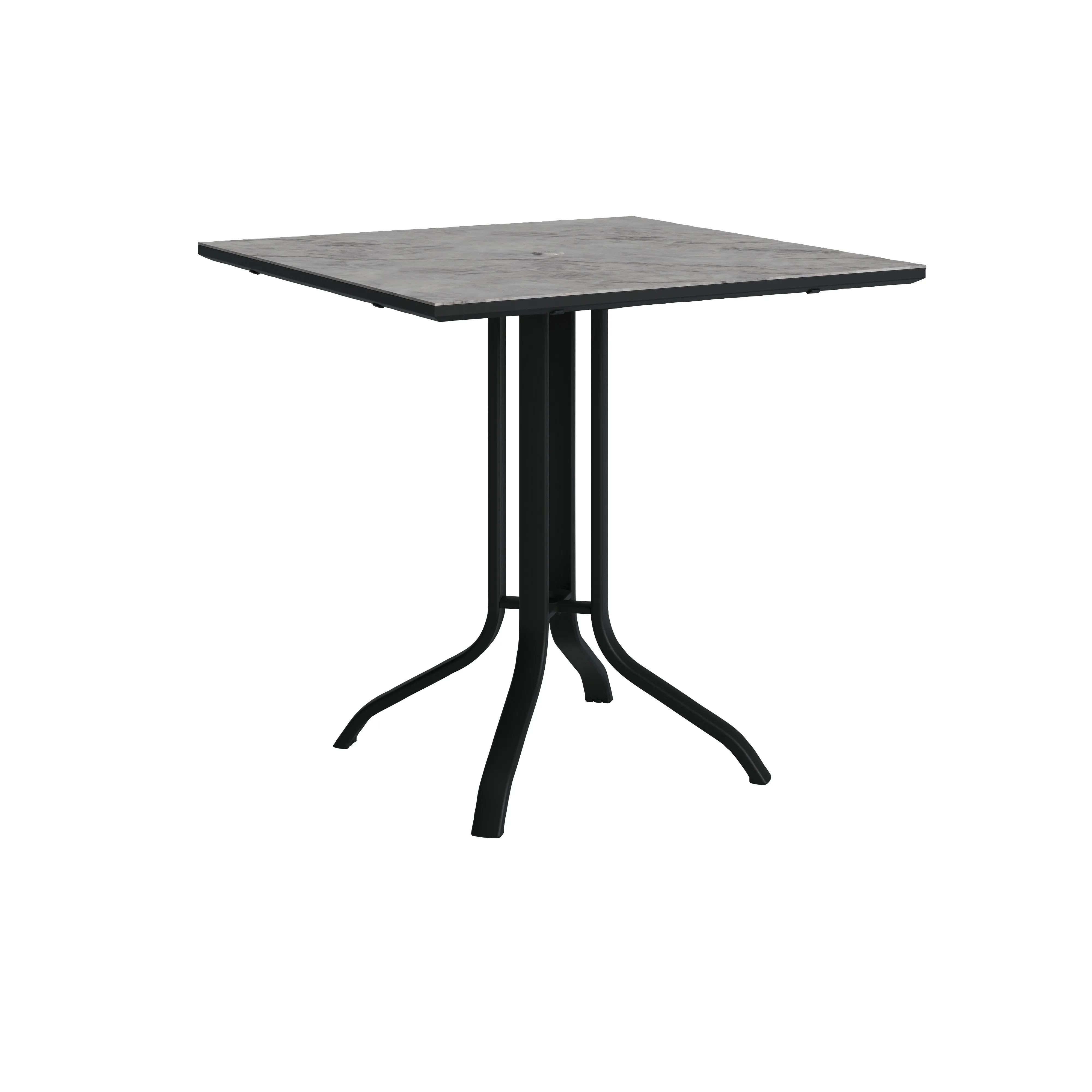 Horizon Forma 42" Square KD Pedestal Bar Umbrella Table