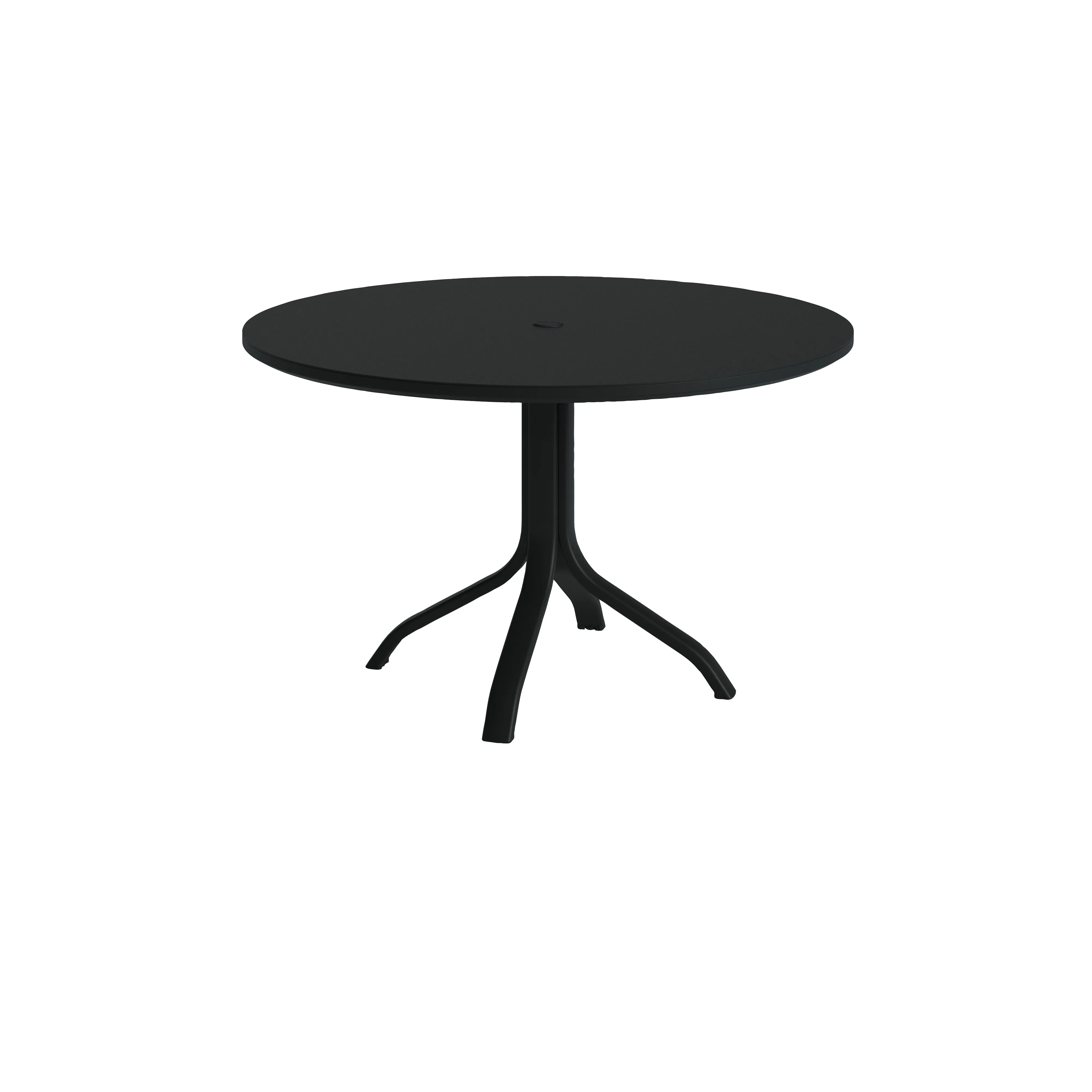 Horizon Solid 48" Round KD Pedestal Dining Umbrella Table