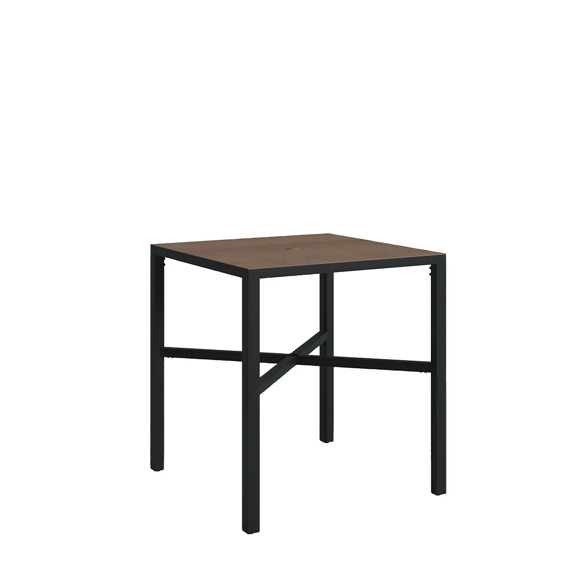 Parsons Raya Woodgrain 37" Square KD Bar Umbrella Table