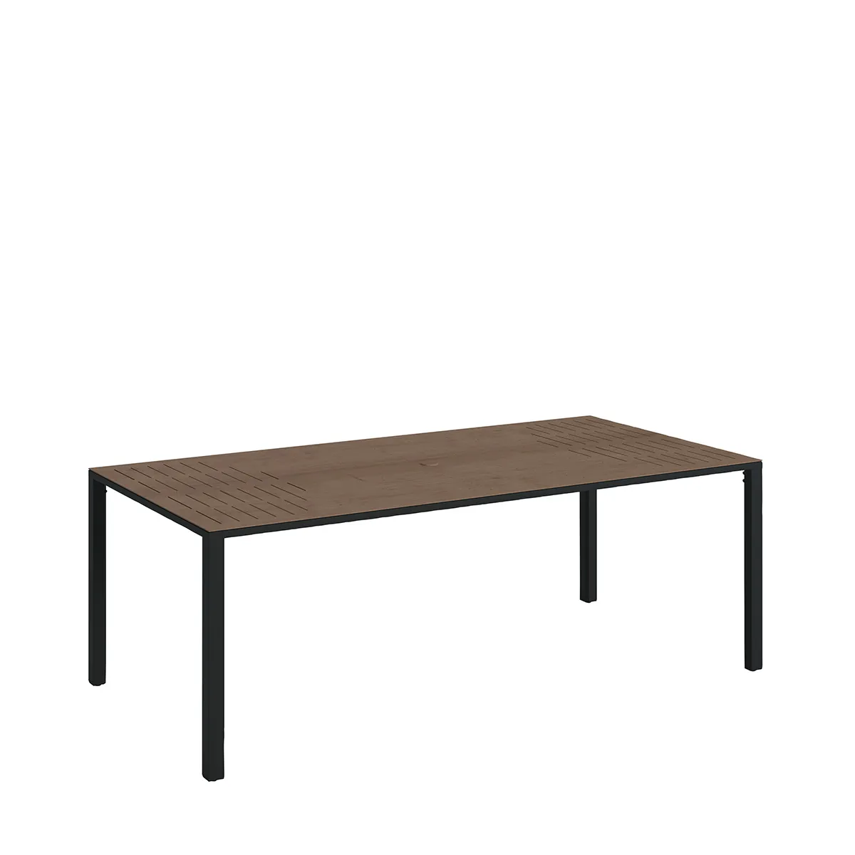 Parsons Raya Woodgrain 84" x 42" Rectangular Dining Umbrella Table