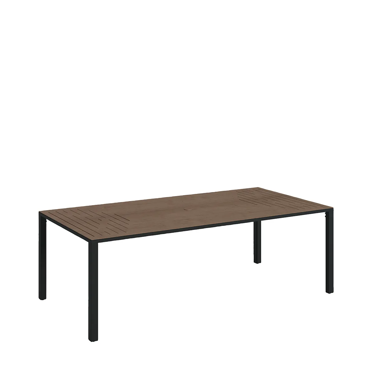 Parsons Raya Woodgrain 96" x 42" Rectangular Dining Umbrella Table