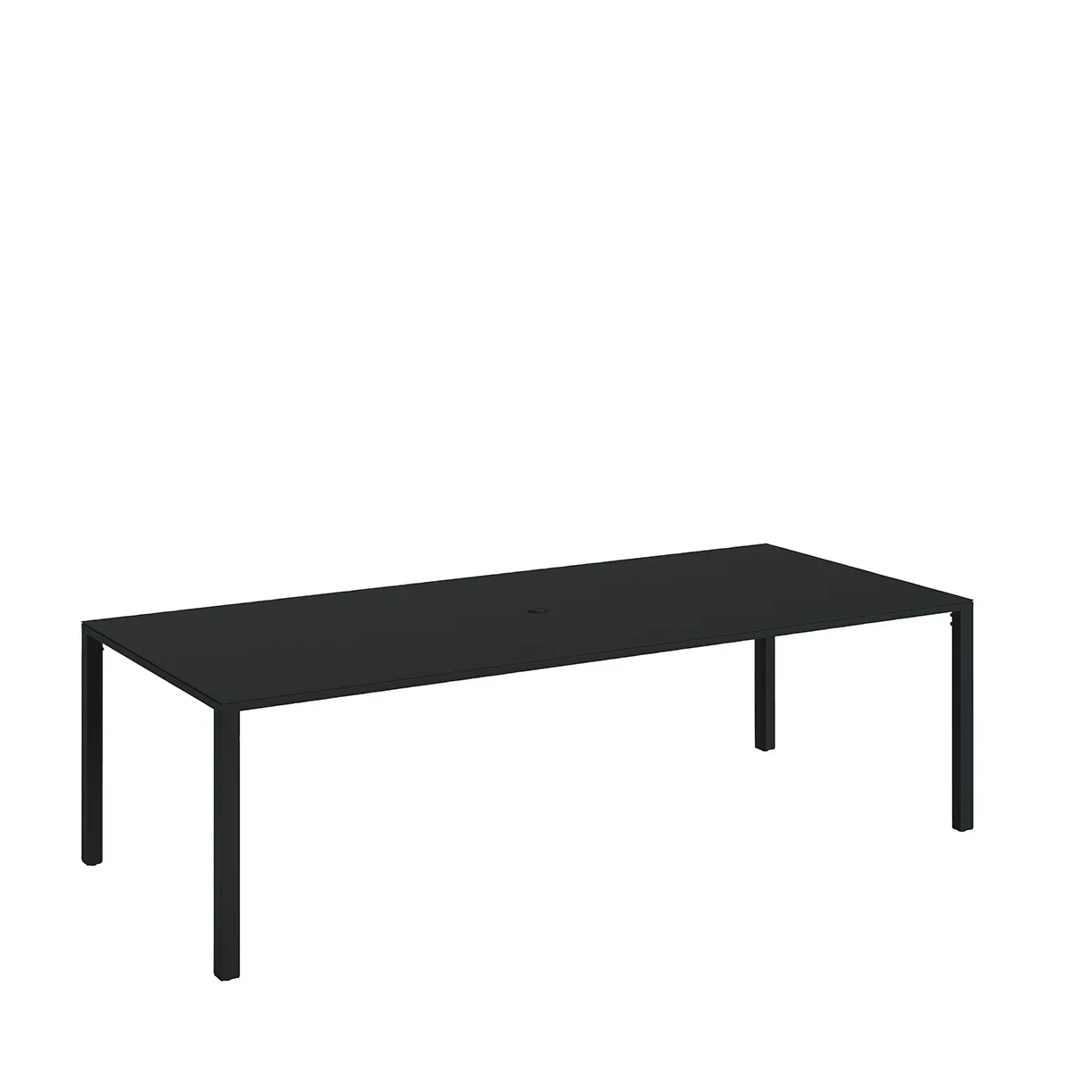 Parsons Solid Aluminum 84" x 42" Rectangular KD Dining Umbrella Table, ADA