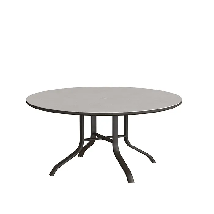 Horizon Solid 60" Round KD Dining Umbrella Table