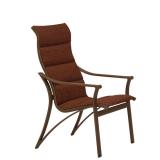outdoor padded sling high back dining chair
