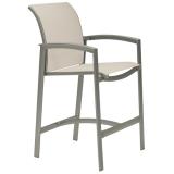 outdoor relaxed sling stationary bar stool