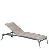 outdoor padded chaise lounge with wheels