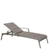 patio padded chaise lounge with arms