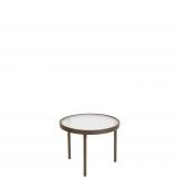 outdoor round glass tea table