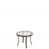outdoor glass round tea table