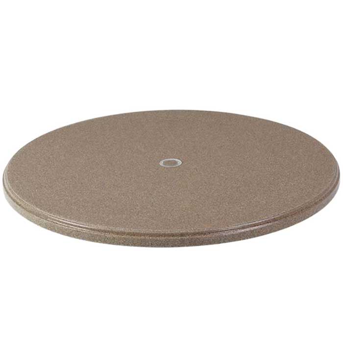 60 Round Faux Granite Table Top With, Replacement Patio Table Top With Umbrella Hole